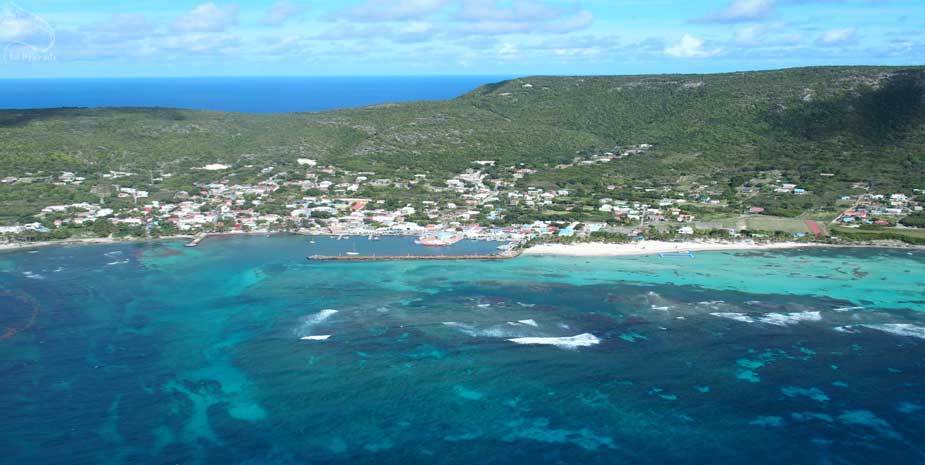 Vue aerienne du port de beausejour