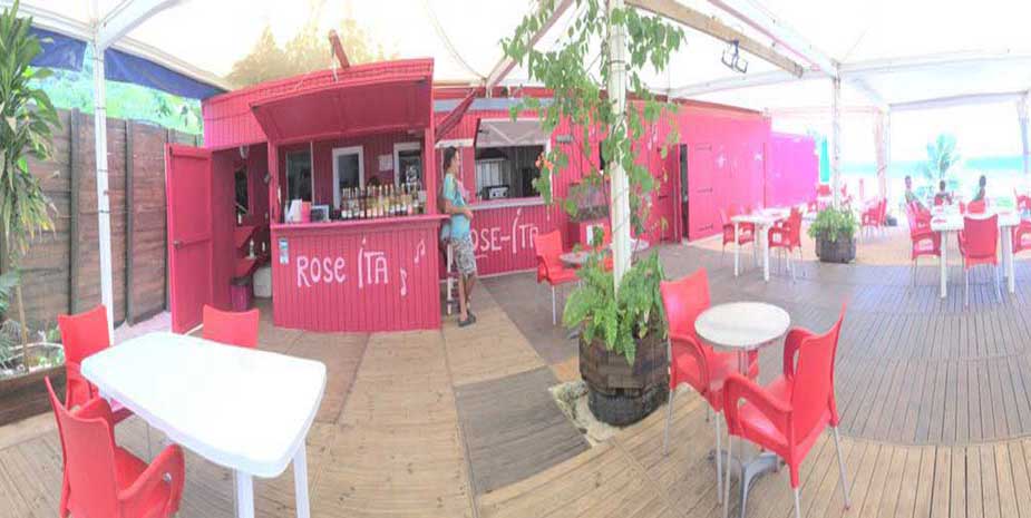 Terrasse du restaurant Rose Ita La Desirade